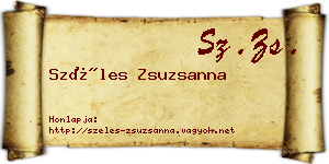 Széles Zsuzsanna névjegykártya