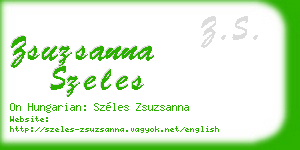 zsuzsanna szeles business card